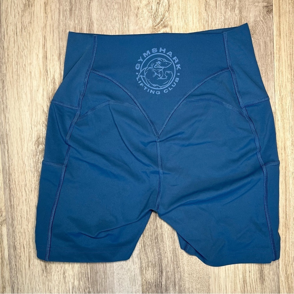 Gymshark Women's Blue High-Waisted Shorts Size Small - Picture 4 of 10
